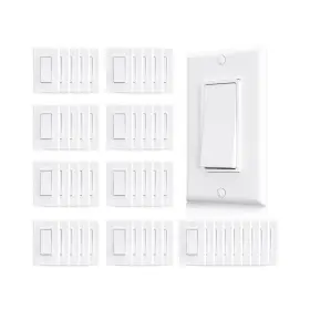 1004a-wh50-3031 Aida Single Pole Rocker Decora Light Switch 15 Amp Self-grounding Electrical