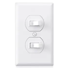 71111-wh Aida Single Pole Double Toggle Rocker Decorator Light Switch 15 Amp Self-gro
