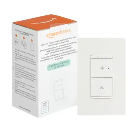 Amazon Basics Hps-a50n-wb Smart Ceiling Fan Control Switch 4-speed Single Pole Voice C