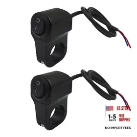Autqva Hs202 Handlebar Switch 7/8 Inch For Motorcycle 12v On-off Light With Black Push