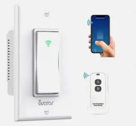 Asw04f Avatarcontrols Smart Wifi In-wall Switch For Alexa Google Home App With Remote Control&schedule