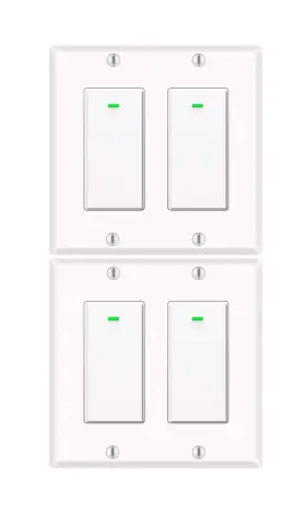 Bekca 795971437367 Alexa Light Switch Double Smart Wifi Switches 2 Gang Com