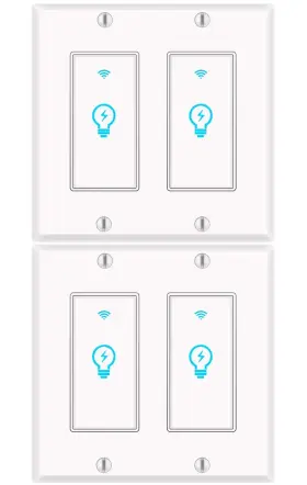 Aub083jxt3th Bekca Smart Light Switch Alexa Double 2 Gang With