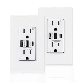 Cbde01b Coby Us Usb Charger Wall Outlet Dual High Speed 4.0 Amp Ports With Smart Chip 1