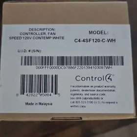Control4 C4-4sf120-c-wh 120v Fan Speed Controller Module White