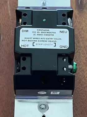 6502938 Crestron Clw-dimex-e-w-s Cameo Express Wireless In-wall Dimmer 120v White Smooth #3