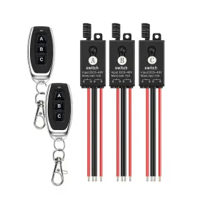 Mu-02 Dstfuy Mini Wireless Switch 12v 3 Way Remote Dc 5v/12v/24v/48/10a Relay