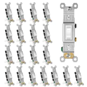 Ytls101 Ecoeler Single Pole Toggle Light Switch 15amp Electrical Wall Switches 120/2
