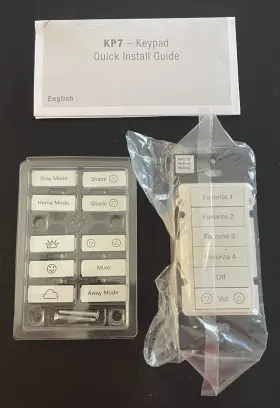 Gkp7 Elan 844039012821 - 7 Button Single Gang Programmable Keypad W Backlit Buttons Wht New