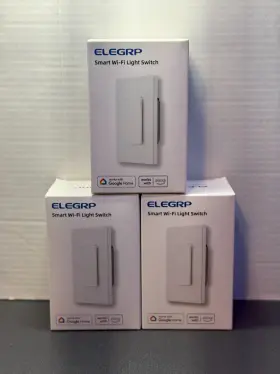 Spn30 Elegrp Lot Of 3 New Smart Wi-fi Light Switch Model - Google Home/alexa