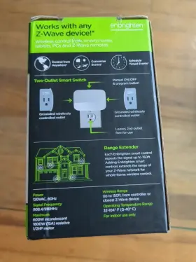 62902 Enbrighten 030878552493 Z Wave Plug-in Smart Switch Dsk New #3