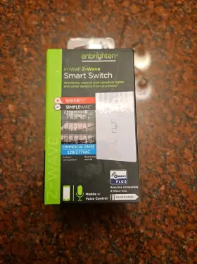 Zw4009dv Enbrighten 43074 Jasco Z-wave Plus Smart Switch 120/277 Vac 60 Hz