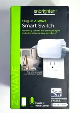 Zw4106 Enbrighten By Jasco Z Wave 15a Plug-in Dual Outlet Z-wave Plus Switch Wireless Control
