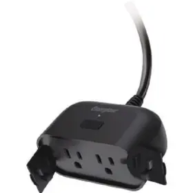 Eox3-1002-blk Energizer 8 -energizer 15a 2-outlet Smart Wifi Outdoor Electrical Plug