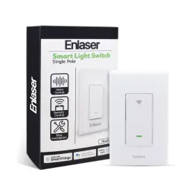 X801s Enlaser Smart Light Switch Single Pole Voice/remote Control Easy Installation Com