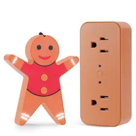 Jbr-001 Enlfjoss Remote Control Outlet For Christmas Gingerbread Man Wireless Switch