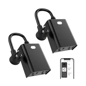 Evas Light 799408784703 Wifi Outdoor Smart Plug Plugs That Work With Google Home For Voice Con