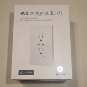 Ox03n1m02534 Eve Energy Outlet Smart Power Meter App-controlled Wireless Homekit Alexa