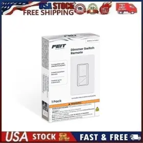 Feit Electric 017801722932 White 200 W Paddle Smart-enabled Dimmer Switch With Remote Control 1 Pk