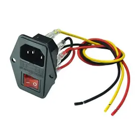De-14-f6 Filshu 10a 250v Power Socket Inlet Module Plug Switch Fuse With