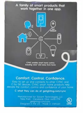 Ge 043168522434 Cync Alexa Google Wi-fi Smart Ceiling Fan Switch Neutral Wire - White #2