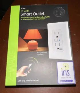 Zw1001 Ge 12721 In-wall Smart Duplex Outlet Z-wave White Brand