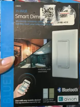 Ge 14218 In-wall Smart Dimmer Bluetooth Decorator Switch White Model