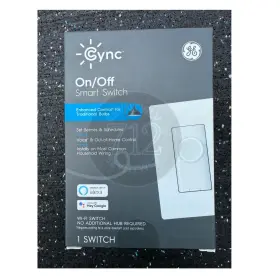 Cswonblbwf1n Ge Cswonblbwf1n/stip-1 Cync On/off Smart Light Switch Wi-fi Alexa Google Tap/touch White