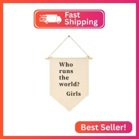 547-who Geanhil Who Runs The World Girls-inspirational Flag Wall Decor Gifts For Baby Girl Kids