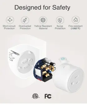 Wp3-4 Ghome 4pc Pack Wifi Smart Plug Socket Outlet App Control Works With Alexa And Google 2.4 #2