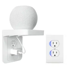 De-02 Haohankeji Wall Outlet Shelf With Cord Storage Standard Vertical Standard-1 Pack White