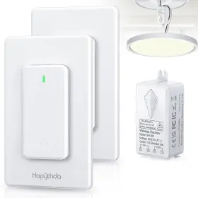 Sw-r01 Hapythda Sw-ak1 2&sw-r01 Wireless Light Switch And Receiver Kit 2 Remote Control Wall Switches 1 Re