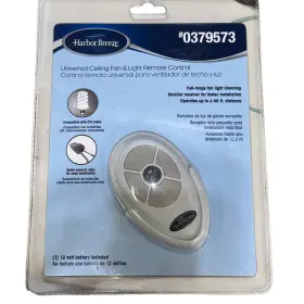 Rce-103lw Harbor Breeze Universal Ceiling Fan And Light Remote Control Kit #0379573
