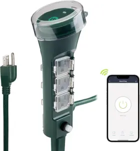 U13wt Hbn Outdoor Smart Plug Waterproof Wifi Outlet Timer With 13wt Green