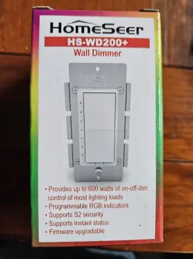 Hs-wd200 Homeseer Z-wave Plus In Wall Dimmer 2new 1open Box 1 Used