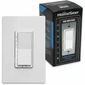 Hs-wx300 Homeseer Technologies Z-wave Plus Scene-capable Rgb Smart Dimmer And Switch