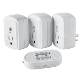 Rc-039x3 Hyper Tough Indoor 3 Pack 1-outlet Wireless Remote Control White