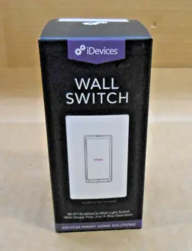 Idevices 852931005865 Idev0008 Wi-fi Enabled In-wall Smart Light Switch Single Pole 4 Avail