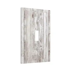 Ifetiful Wallplate302 Vintage Wood Grey Plank Single Toggle Light Switch Covers Decorative 1 Gang W