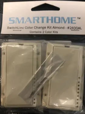 2400al Insteon New Unopened 2 Pack Paddle Color Change Kits For Switchlinc Almond