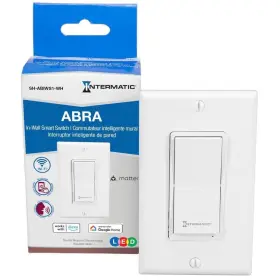 Sh-abiws1-wh Intermatic Isl-aws01f Abra In-wall Wi-fi Smart Switch Model#sh-abiws1-wh