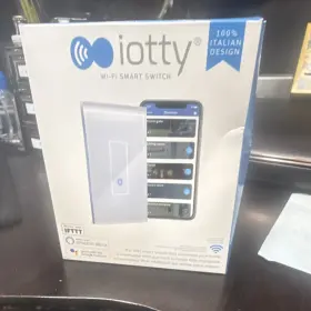 Lswu1tw Iotty Wi-fi Smart Switch 1-gang White Glass App-controlled Alexa Google Ifttt