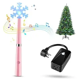Mf150w Irveneus Magic Light Wand Wireless Remote Control Outlet For Christmas String Pink