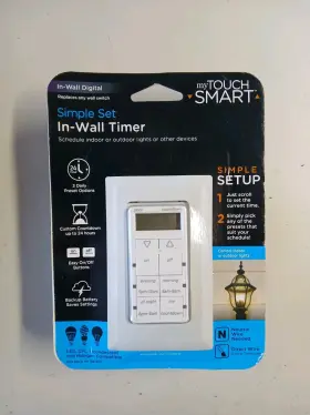 25055 Jasco Mytouchsmart In-wall Digital Timer Switch White