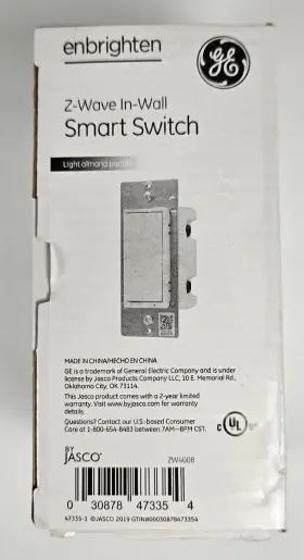 46201-1 Jasco Enbrighten In-wall Z-wave Plus Smart Switch Almond Color