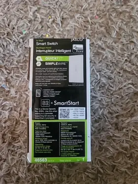 46563 Jasco In-wall Smart Switch - Factory Sealed