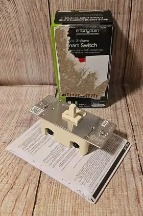 58436 Jasco Products Company Enbrighten Z-wave Plus V2 In-wall Smart Toggle Switch 700 Series No Faceplate