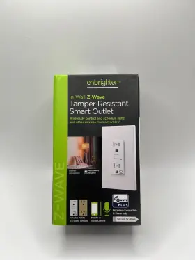 58449 Jasco Products Company Enbrighten Z-wave Plus V2 Smart Receptacle Tamper Resistant 700 Series