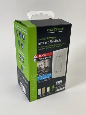 59337 Jasco Products Company Enbrighten Z-wave Plus V2 In-wall Smart Switch Paddle 700 Series