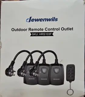 Hrs103f Jewenwils Lewenwils Outdoor Remote Control Outlet 3-pk